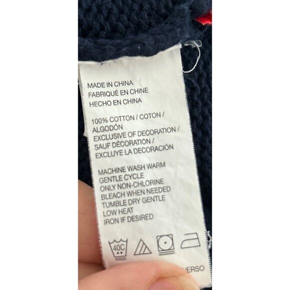 IZOD Men's Shaker 1/4 Zip Sweater Pullover Cotton Blue Size XLarge - Picture 8 of 9